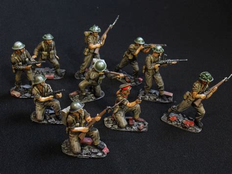 airfix conversions 1/32 professionally painted british infantry 54mm.