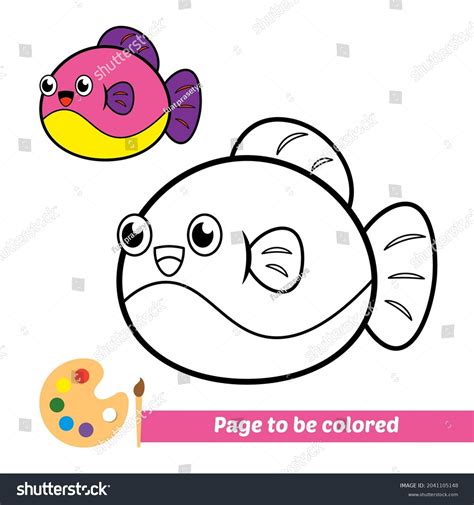 Coloring Book Fish Vector Image Stock Vector (Royalty Free) 2041105148 ...