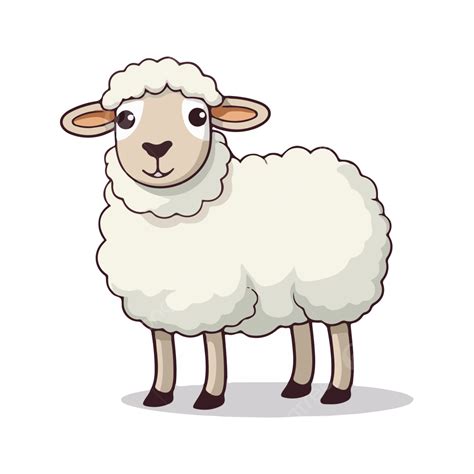 Cartoon Character Animal Sheep On A White Background Vector, Sheep ...