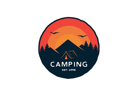 Vintage Retro Forest Camping Logo Design Graphic by Weasley99 · Creative Fabrica