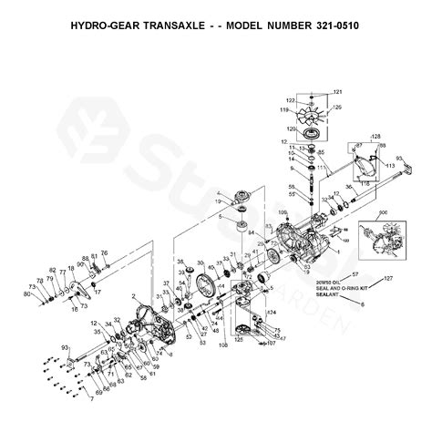 Spare parts - Partlist - HYDRO-GEAR TRANSAXLE HYDRO-GEAR TRANSAXLE, 321-0510, 2010-06 - REPAIR ...