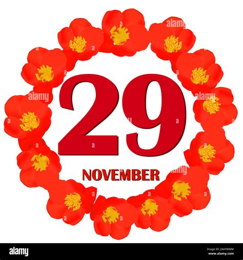 November 29 icon. For planning important day. Banner for holidays and special days. Twenty-ninth ...