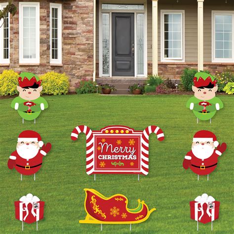 Jolly Santa Claus - Merry Christmas Yard Sign & Outdoor Lawn Decorations - Christmas Yard Signs ...