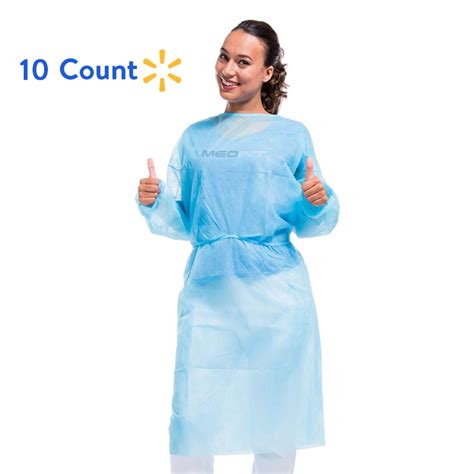 Medint Disposable Blue Isolation Gown - First Aid, Medical, Dental Duty ...