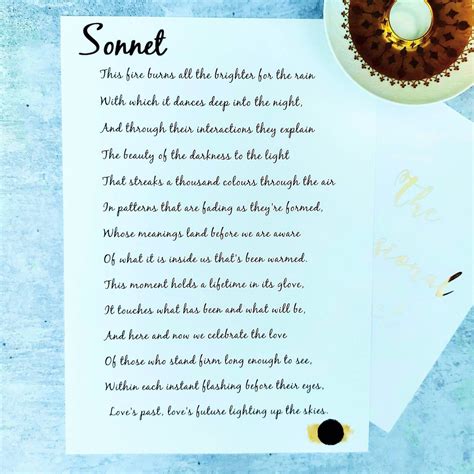 Sonnet/ Poem Bespoke original Sonnets written for wedding | Etsy