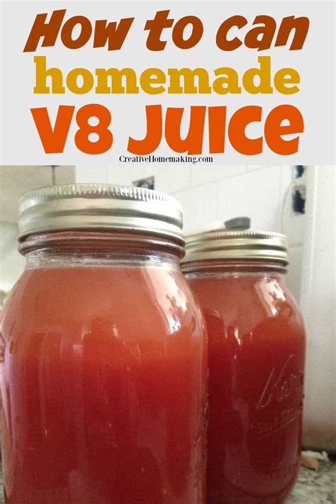 How to Can Homemade V8 Juice | Tomato juice recipe for canning, Canning ...