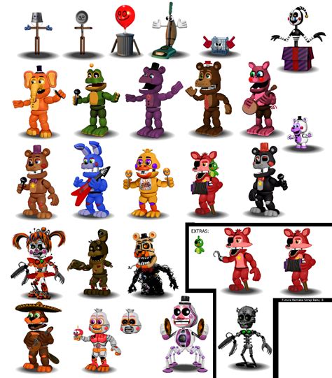 Fnaf 6-All animatronics by Diegopegaso87 on DeviantArt