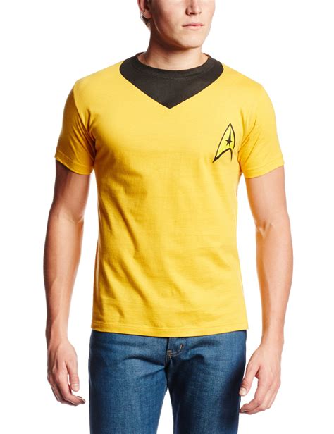 Star Trek Mens T-Shirt - Captain Kirk Costume Front USS ENTERPRISE Back ...