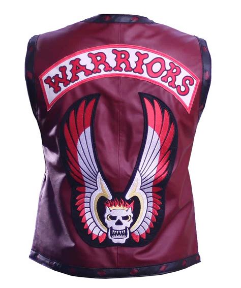 The Warriors Maroon Leather Vest Halloween Costume