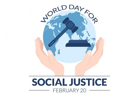 Premium Vector | World day of social justice on february 20 with scales ...