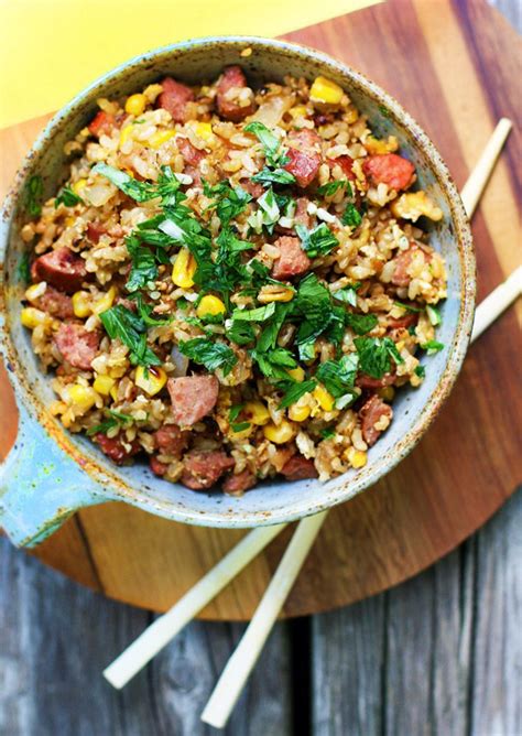 Ring Bologna And Sweet Corn Fried Rice Recipe