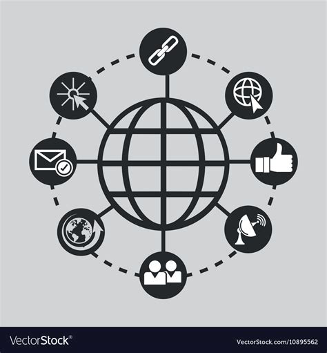 Data center related icons image Royalty Free Vector Image