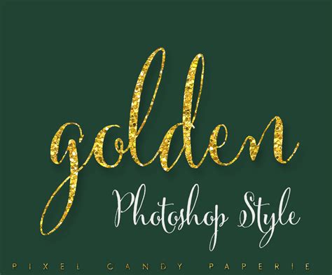 Design Your Own Glitter Logos with this Golden Photoshop Layer Style ...