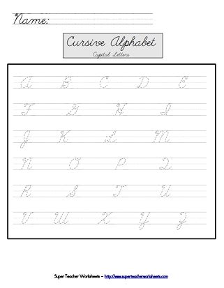 Cursive Handwriting Practice - Worksheets Library