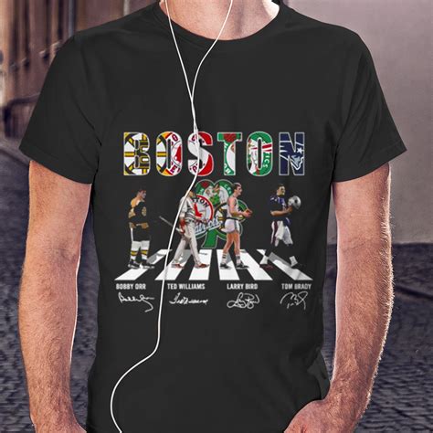 Boston Sports Teams Abbey Road Signatures 2022 Shirt