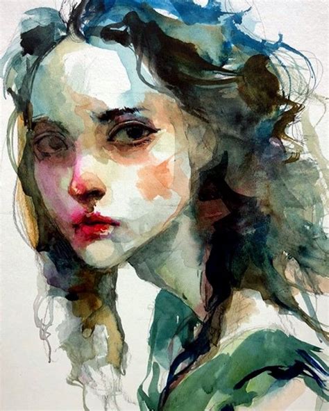 Blue Spring, illustration by Byung Jun Ko - Ego - AlterEgo | Portrait art, Watercolor portrait ...