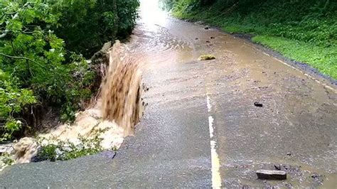 Flooding destroys roads in North Yorkshire | UK News | Sky News