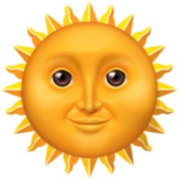 Sun with Face Emoji (U+1F31E)