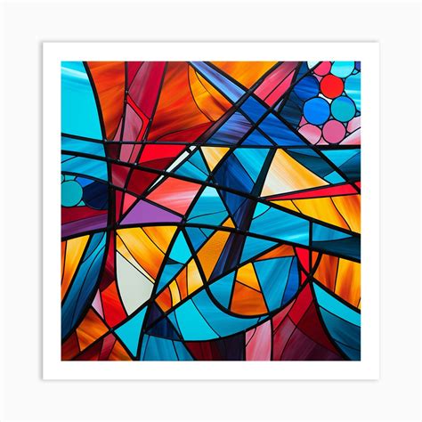 Abstract Stained Glass Art Print by Bella Luna - Fy