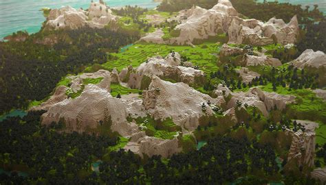 Minecraft Landscape: Mountains by cuberon on DeviantArt