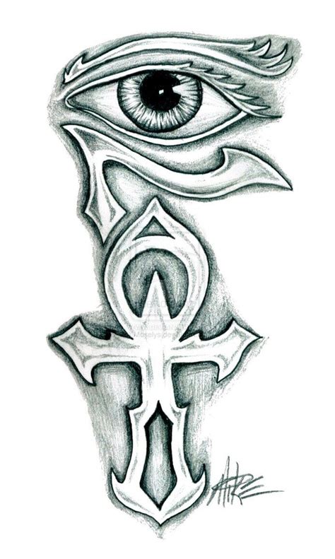 Ankh And Horus Eye Tattoo Design | Horus tattoo, Egypt tattoo, Egyptian tattoo