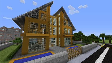 Minecraft gaming xbox xbox360 PC house home creative mode mojang barn modern house bungalow up ...