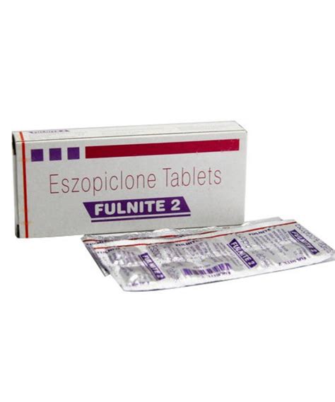 Eszopiclone 2mg Tablets at Rs 142/box | Eszopiclone Tablets in Raipur ...