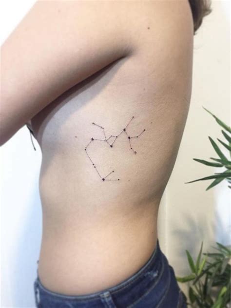 Zodiac Sagittarius Constellation Side Tattoo | Sagittarius tattoo ...