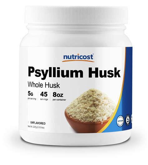 Nutricost Psyllium Whole Husk Powder (8oz) - Gluten Free & Non-GMO ...