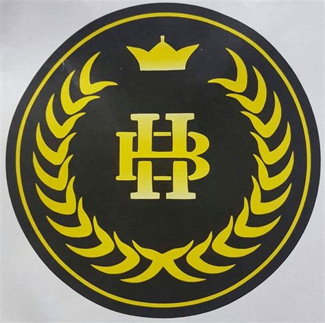 B&H Logo Sticker 120mm (Black/Yellow) - Ballbags and Handbags