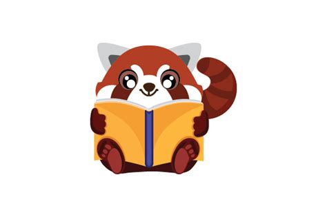 Red Panda Reading a Book SVG Cut file by Creative Fabrica Crafts ...