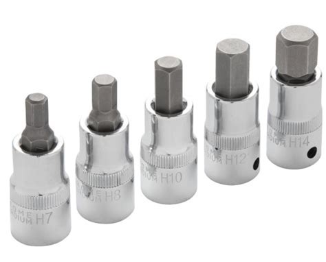 5 PIECE 1/2" SQ DRIVE ALLEN KEY SOCKET SET