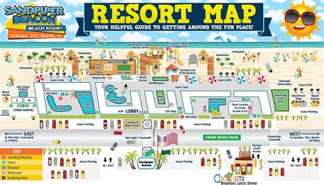 Resort Map of the Sandpiper Beacon - Panama City Beach Florida