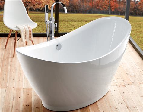 Contempoary Simple Small Freestanding Soaking Tub , Oval Garden Tub 3 Years Warranty