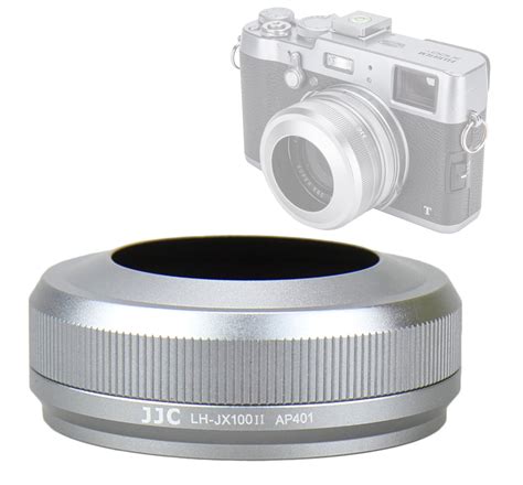 X100V Hood, X100F hood, LH-JX100II Silver Upgrade Metal Lens Hood Adapter Ring for Fujifilm ...