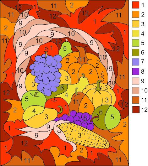 Nicole's Free Coloring Pages: COLOR BY NUMBER AUTUMN