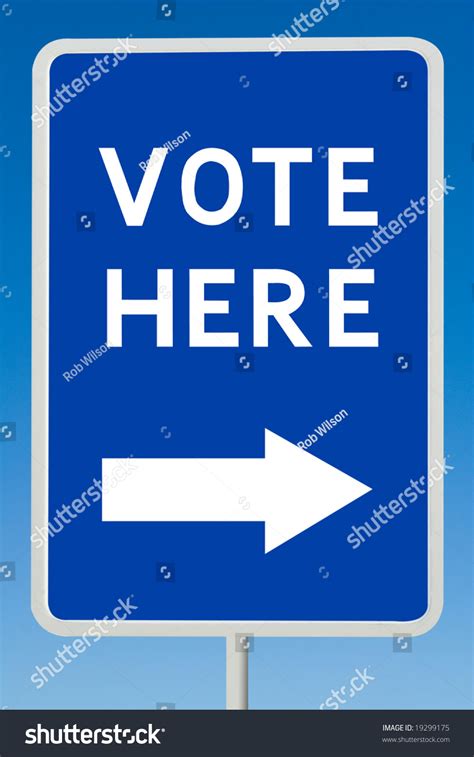 Vote Here Sign Stock Photo 19299175 : Shutterstock