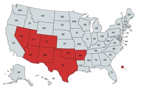 Southwest Region Map | Southwestern United States Map | Map of Southwest US - Best Hotels Home