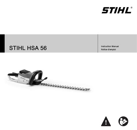 STIHL HSA 56 INSTRUCTION MANUAL Pdf Download | ManualsLib