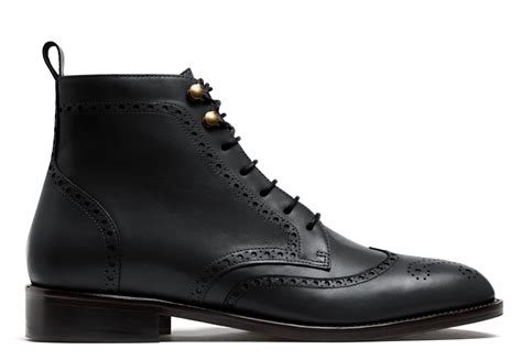 Brogue Boots - black italian calf leather