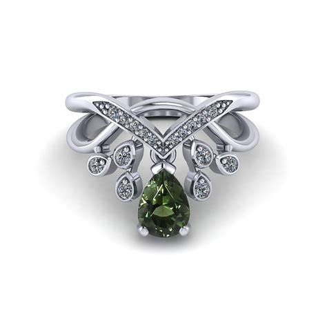 Green Tourmaline Motion Ring - Jewelry Designs