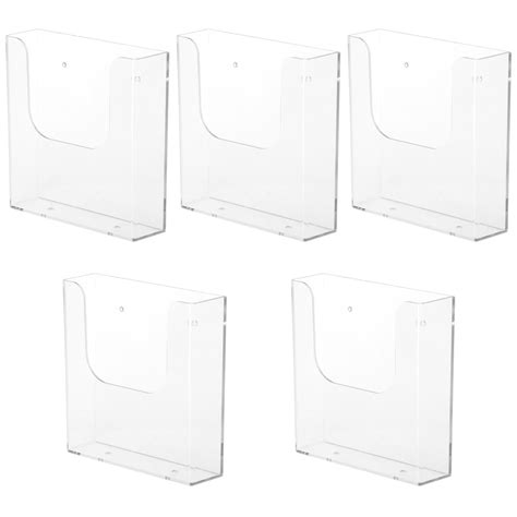 5pcs Transparent File Rack Wall-mounted File Holder Office File Manager Pamphlets Stand ...