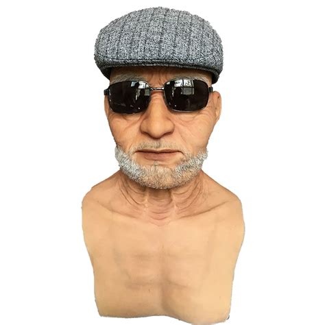 Aliexpress.com : Buy Hyper Realistic Silicone Mas Old man Halloween ...