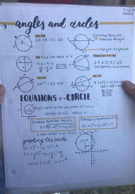 My friend s math notes for a geometry class – Artofit