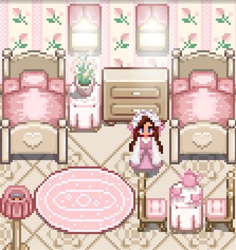 Pretty pink wallpaper and flooring at Stardew Valley Nexus - Mods and community