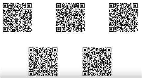 four different types of qr - code screenshots on a white background ...