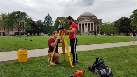 Civil Engineering Students Surveying the Syracuse University Quad - YouTube