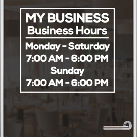 Business Hours Style 004 - GreenyefGraphics