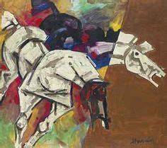 MF Hussain Horse Abstract Art | Mf hussain paintings, Abstract horse painting, Kids canvas art