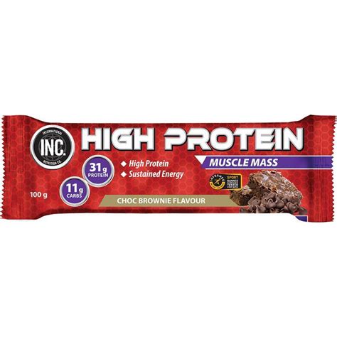 Buy INC High Protein Bar Choc Brownie 100g Online at Chemist Warehouse®